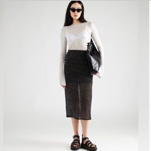 NWT Abercrombie Polka Dot Mesh Skirt $70